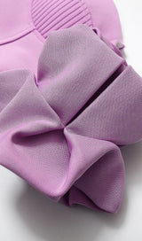 STRAPLESS DRAPED SLEEVE SLITS BANDAGE DRESS IN PURPLE Dresses styleofcb 