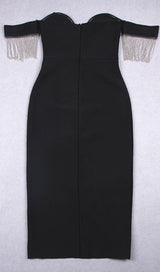 STRAPLESS SLIT BANDAGE DRESS IN BLACK Dresses styleofcb 