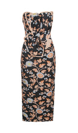 STRAPLESS SPLIT MIDI DRESS Dresses styleofcb 