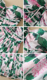 FLORAL HALTERNECK MAXI DRESS IN GREEN DRESS STYLE OF CB 