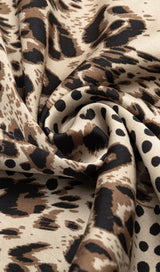 STRAPPY LEOPARD PRINT JUMPSUIT IN BROWN DRESS STYLE OF CB 