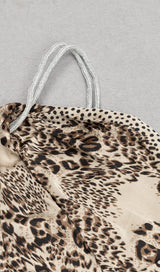 STRAPPY LEOPARD PRINT JUMPSUIT IN BROWN DRESS STYLE OF CB 