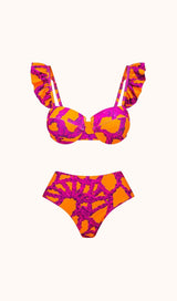 Salem Ruffle Printed Bikini Two Piece Set Swimwear styleofcb 