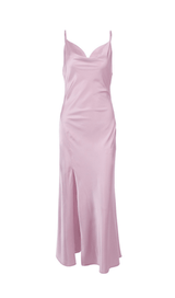 Satin irregular collar dress styleofcb 