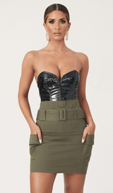 Sexy slim leather bodysuit styleofcb 