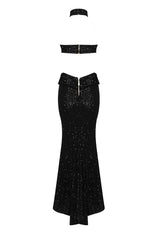 SHINY SEQUINS HALTER MAXI DRESS Sequins Dress Oh CICI 