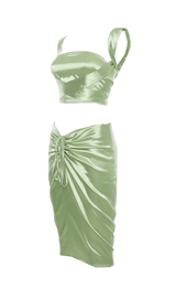 Shirred skirt suit styleofcb 