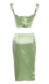 Shirred skirt suit styleofcb 