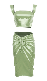 Shirred skirt suit styleofcb 