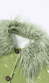 Single-breasted leather jacket styleofcb 