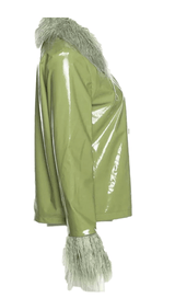 Single-breasted leather jacket styleofcb 