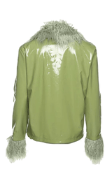 Single-breasted leather jacket styleofcb 