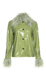 Single-breasted leather jacket styleofcb 