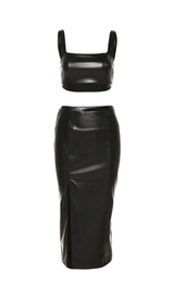 Sling PU vest suit styleofcb BLACK S 