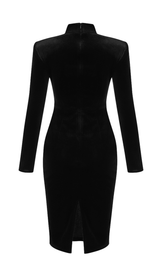 Square neck gold velvet dress styleofcb 