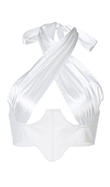 Stitching slim camisole styleofcb WHITE S 