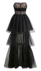 STRAPLESS CORSET TOP TULLE DRESS PAULA GOWN Dresses Oh CICI 