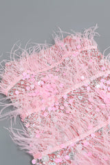 STRAPLESS SEQUINS SHINY GLITTER DRESS IN PINK Sequins Dress styleofcb 