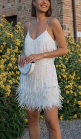 TASSEL FEATHER MINI DRESS Dressers styleofcb 