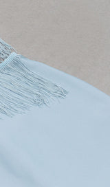 TASSEL BANDAGE MIDI DRESS IN LIGHT BLUE DRESS STYLE OF CB 