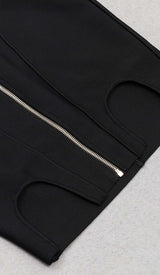 TASSEL HALTER BANDAGE MIDI DRESS IN BALCK DRESS STYLE OF CB 