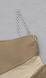 TIGHT MADI DRESS IN BROWN styleofcb 