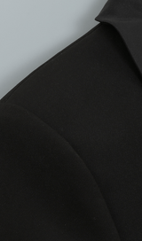 V-neck cutout suit collar dress styleofcb 