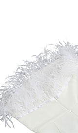 WHITE FEATHER JUMPSUIT styleofcb 