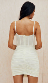 WHITE SLING BANDAGE DRESS