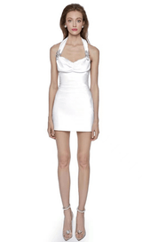 WHITE STAIN DIAMOND DRESS styleofcb 