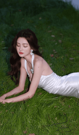 WHITE STAIN DIAMOND DRESS styleofcb 