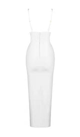 WHITE SWEETHEART NECKLINE BANDAGE DRESS Dresses styleofcb 