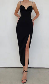 WHITE SWEETHEART NECKLINE BANDAGE DRESS Dresses styleofcb XS BLACK 