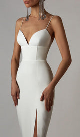 WHITE SWEETHEART NECKLINE BANDAGE DRESS Dresses styleofcb 