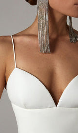 WHITE SWEETHEART NECKLINE BANDAGE DRESS Dresses styleofcb 