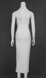 WHITE SWEETHEART NECKLINE BANDAGE DRESS Dresses styleofcb 