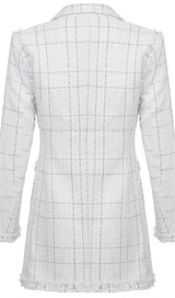 WHITE TEMPERAMENT SUIT DRESS