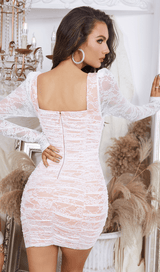 WHITE YARN KNITTED MINI DRESS Dresses styleofcb 