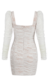 WHITE YARN KNITTED MINI DRESS Dresses styleofcb 
