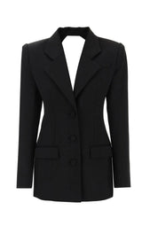 CRYSTAL TRIM BACK CUTOUT JACKET DRESS IN BLACK DRESS STYLE OF CB 