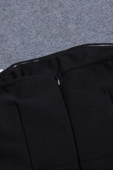 WHITE BOWS HIGH SLIT BANDAGE DRESS Bandage Dresses styleofcb 