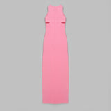 STRAPLESS CUT OUT MAXI DRESS IN PINK styleofcb 