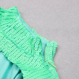 LONG SLEEVES BODYCON MIDI DRESS IN GREEN styleofcb 