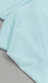 CRISS CROSS NECKLINE SATIN MIDI DRESS IN MINT DRESS STYLE OF CB 