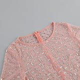 SEQUIN LACE PERSPECTIVE DRESS IN PINK DRESS styleofcb 