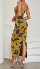 FLORAL STRAPPY CORSET MIDI DRESS DRESS STYLE OF CB 