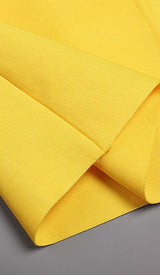 HOLLOW HIGH SPLIT MAXI DRESS IN YELLOW DRESS STYLE OF CB 