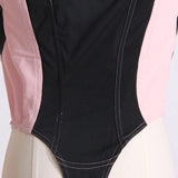 DENIM CORSET BODYSUIT IN PINK Tops styleofcb 