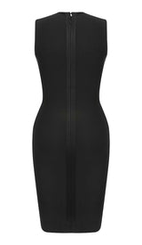 SIDE LACE UP BANDAGE MIDI DRESS IN BLACK DRESS STYLE OF CB 