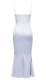 STRAPPY CORSET LACE MIDI DRESS IN LILAC DRESS STYLE OF CB 